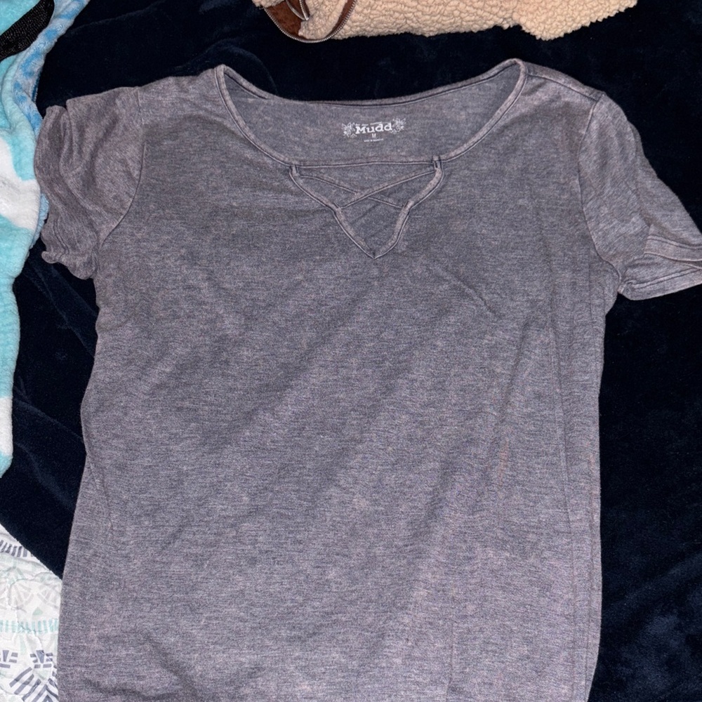 Mudd Charcoal Short Sleeve Tee